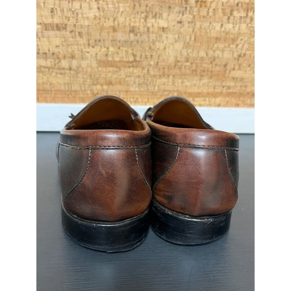 Vintage FootJoy Tassel‎ Kiltie Loafers Mens 12D Brown Leather Made USA Golf